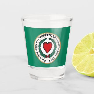 Worcester (Massachusetts) city flag Shot Glass