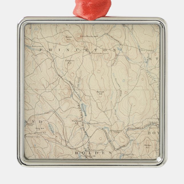 Worcester, Massachusetts Metal Tree Decoration (Front)