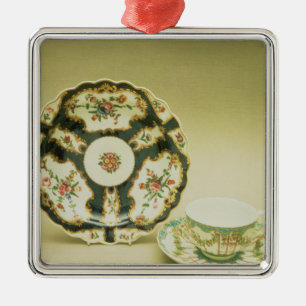 Worcester porcelain plate with blue decoration