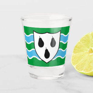 Worcestershire county flag shot glass