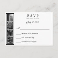 Word Art Alphabet Photography LOVE RSVP Card