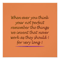 WORD ART POEM ABOUT BEING PERFECT UPLIFTING