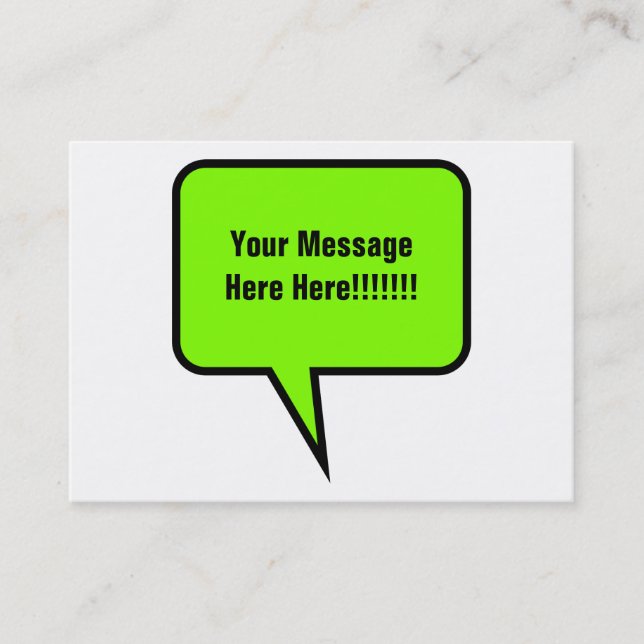 Word Balloon Business Card (Front)