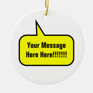 Word Balloon Ceramic Tree Decoration