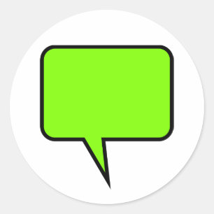 Word Balloon Classic Round Sticker