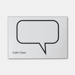 Word Balloon Custom Text Post-it Notes