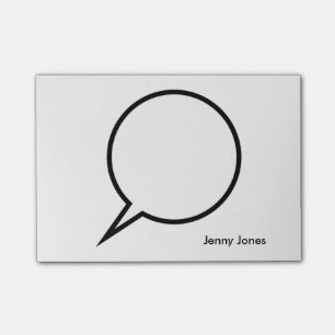 Word Balloon Custom Text Post-it Notes