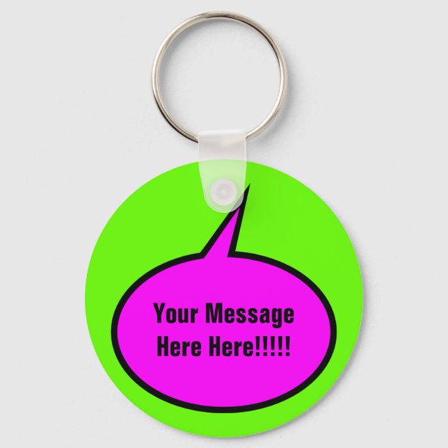 word Balloon Key Ring (Front)