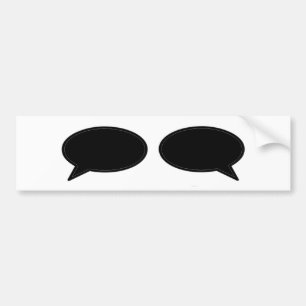 Word Bubble Left Right Black The MUSEUM Zazzle Gif Bumper Sticker