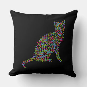 word cat pillow