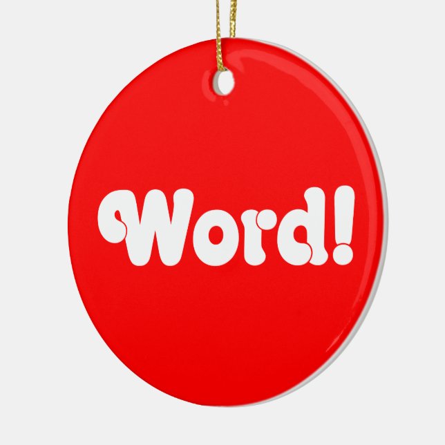 Word! Ceramic Tree Decoration (Left)