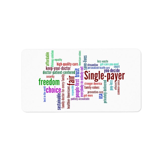 Word Cloud Address Label (Front)