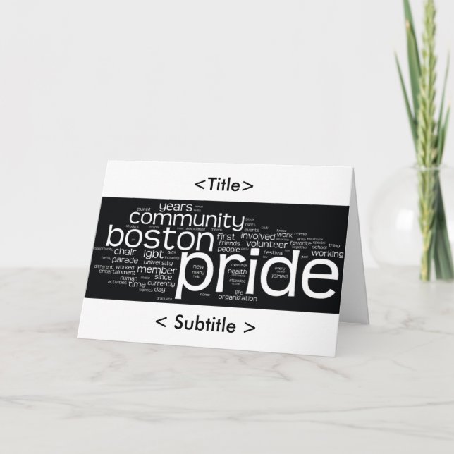 Word Cloud Greeting Card (Front)