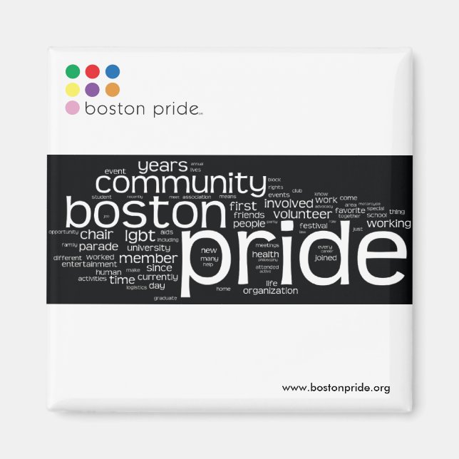 Word Cloud Magnet Square (Front)