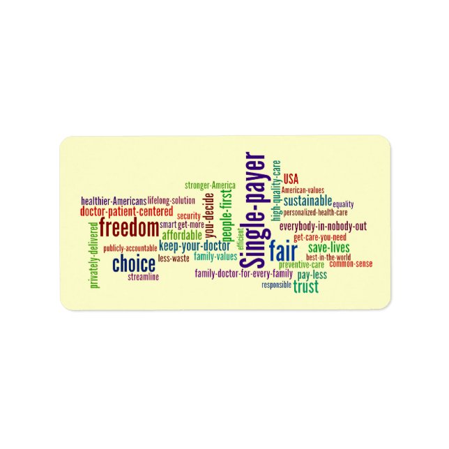 Word Cloud Sticker (Front)