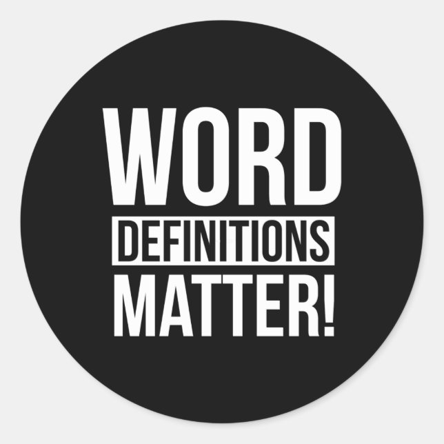 Word Definitions Sticker  (Front)