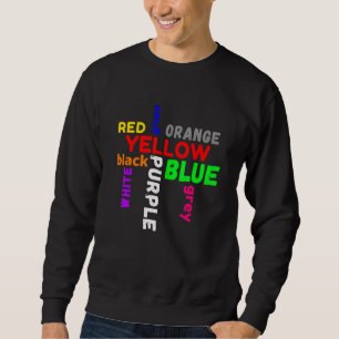 word game saying colours colourful confusion sweatshirt