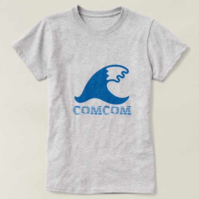 Word in Karankawa: comcom and a water wave T-Shirt (Design Front)