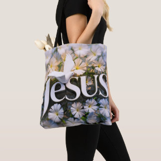 Word Jesus tote bags christian