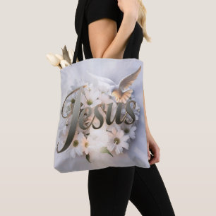 Word Jesus tote bags christian