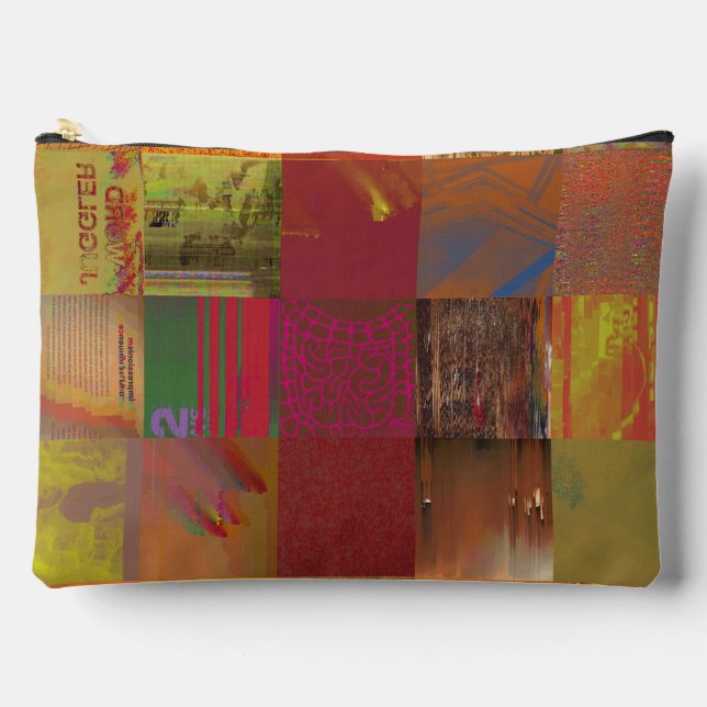 Word Juggler Glitch Art Data Corruption Abstract Accessory Pouch (Front)