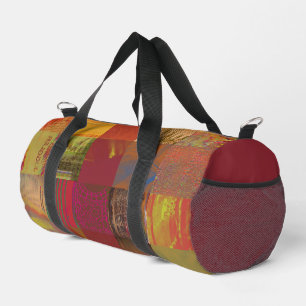 Word Juggler Glitch Art Data Corruption Abstract Duffle Bag