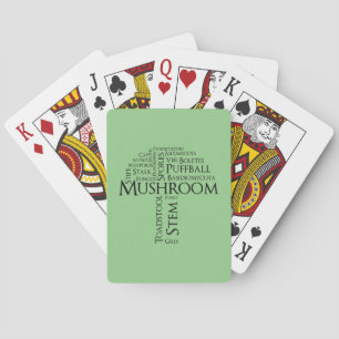 Word Mushroom Playing Cards (Black Text)