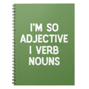 Word Nerd Funny English Language Humour Wordplay Spiral Notebook