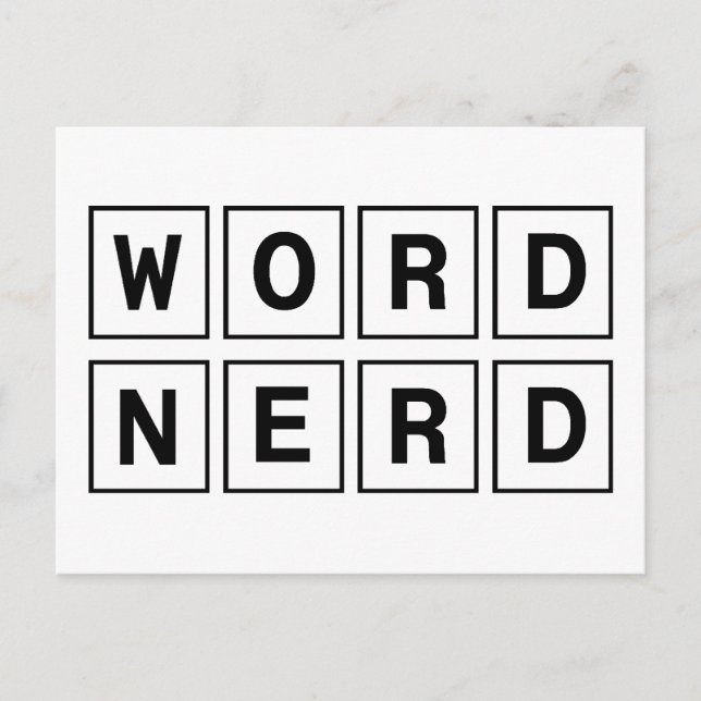 Word Nerd Postcard (Front)