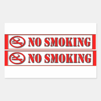 word no smoking sticker
