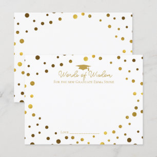 word of wisdom advice notes for graduate postcard