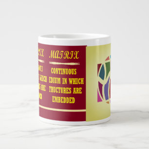Word play education type design dark brown large coffee mug