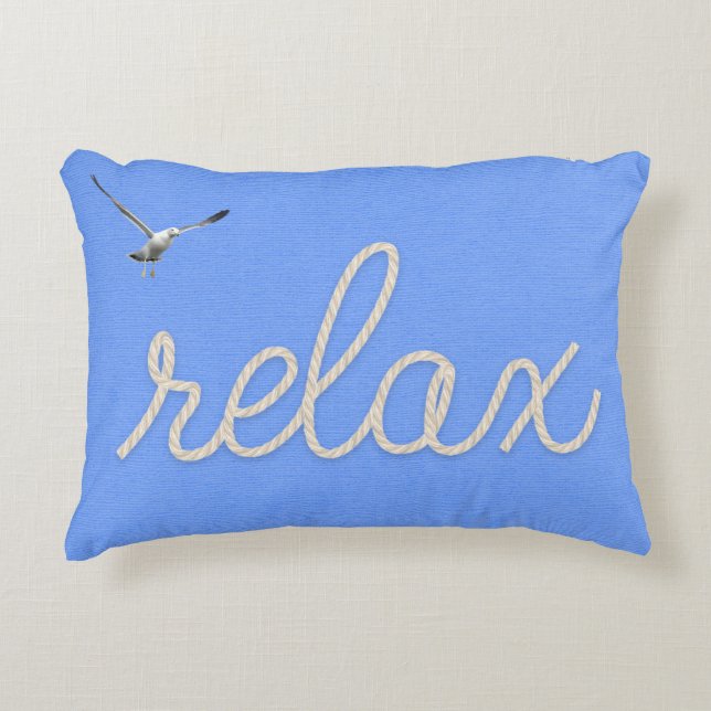 word 'relax" rope design decorative cushion (Front)
