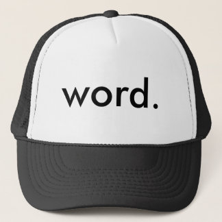 word. trucker hat