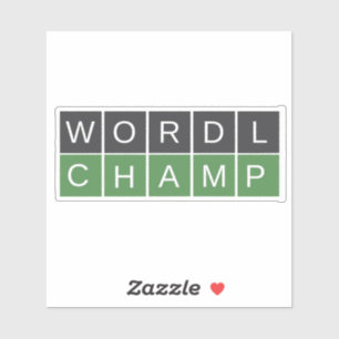 Wordle champ sticker 