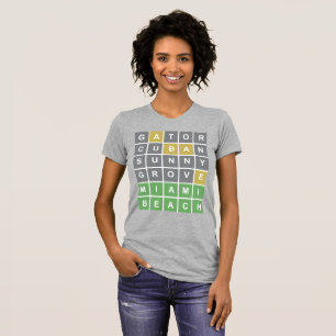Wordle Puzzle "Miami Beach" shirt 2
