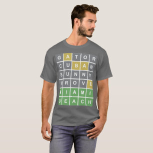 Wordle Puzzle "Miami Beach"  T-Shirt