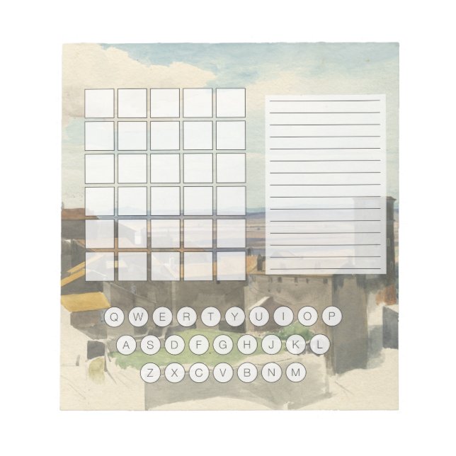 Wordle Scratch Pad Notebook - Tivoli (Front)