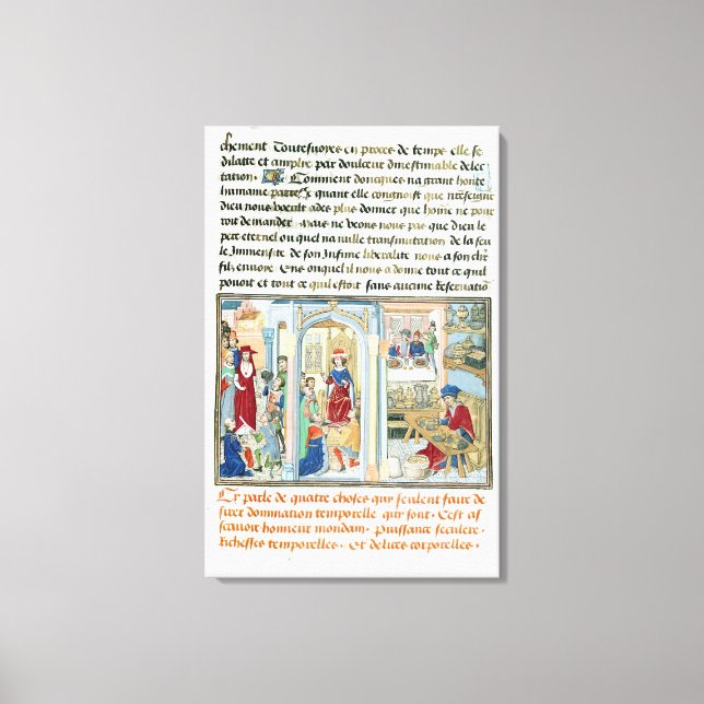 Wordly Things, from 'Le Miroir d'Humilite' Canvas Print (Front)