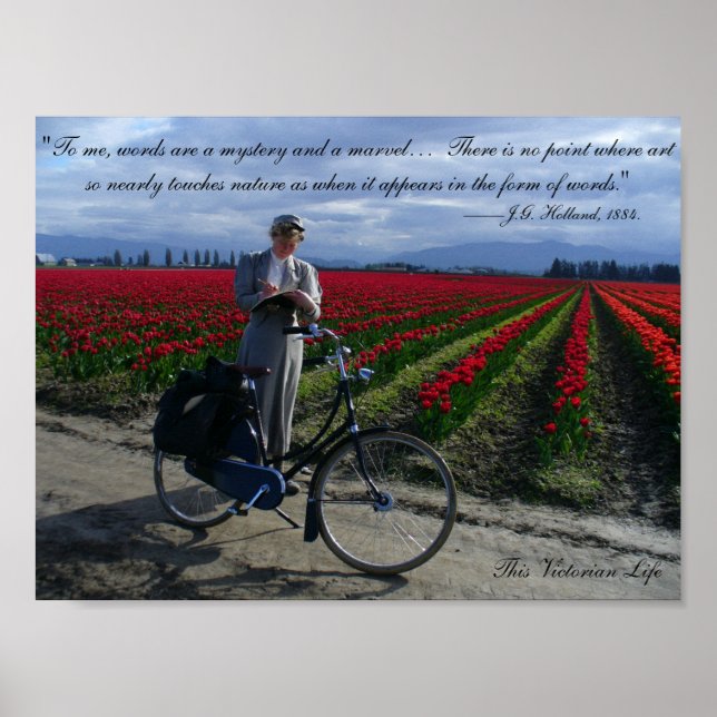 Words are a marvel—Victorian writing quote Poster (Front)