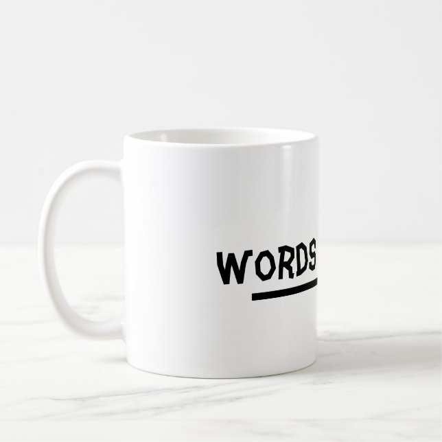 Words Are Hard Coffee Mug (Left)