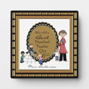 Word's Best Daycare Preschool Teacher Plaque