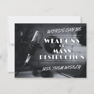 Words Can Be WMDs - Auditory Accountability Postcard
