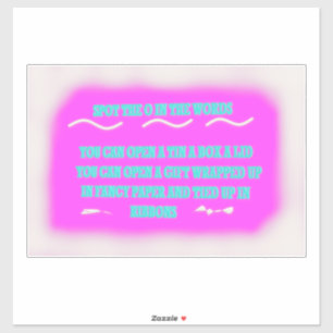 Words design for kids education colours pink