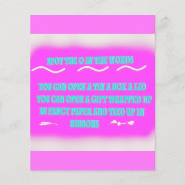 Words design for kids education colours pink  (Front)