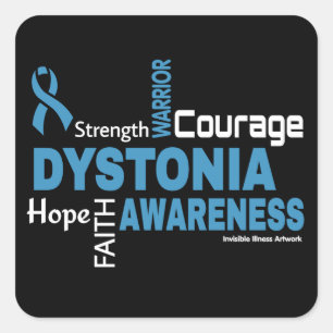 Words...Dystonia Square Sticker