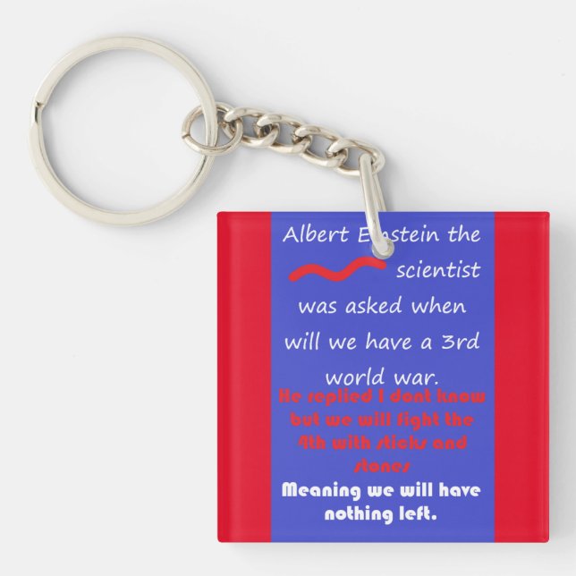 WORDS EDUCATION MATHS SCIENCE IDEAS KEY RING (Front)