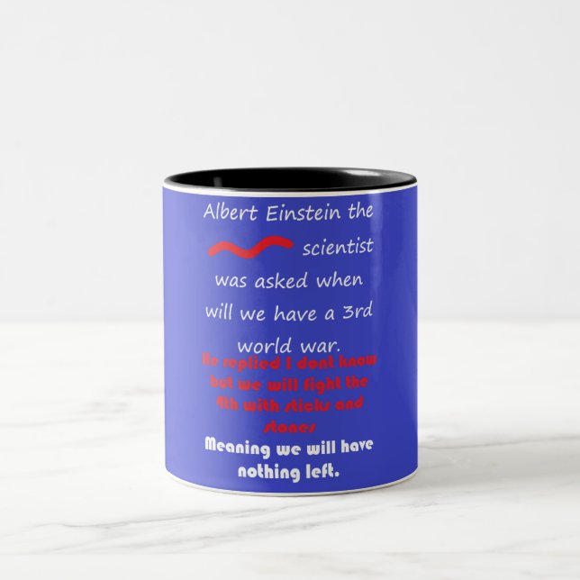 WORDS EDUCATION MATHS SCIENCE IDEAS Two-Tone COFFEE MUG (Center)