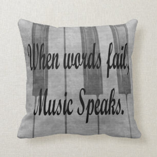words fail piano music design cushion