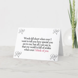 WORDS FALL SHORT TO DESCRIBE MY LOVE 25th ANN! Card